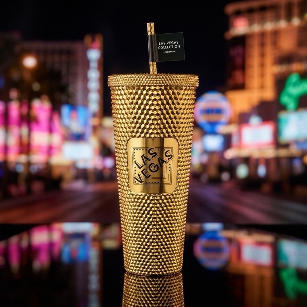 Starbucks Gold Studded Limited Edition Las Vegas Collection Venti 24oz Tumbler